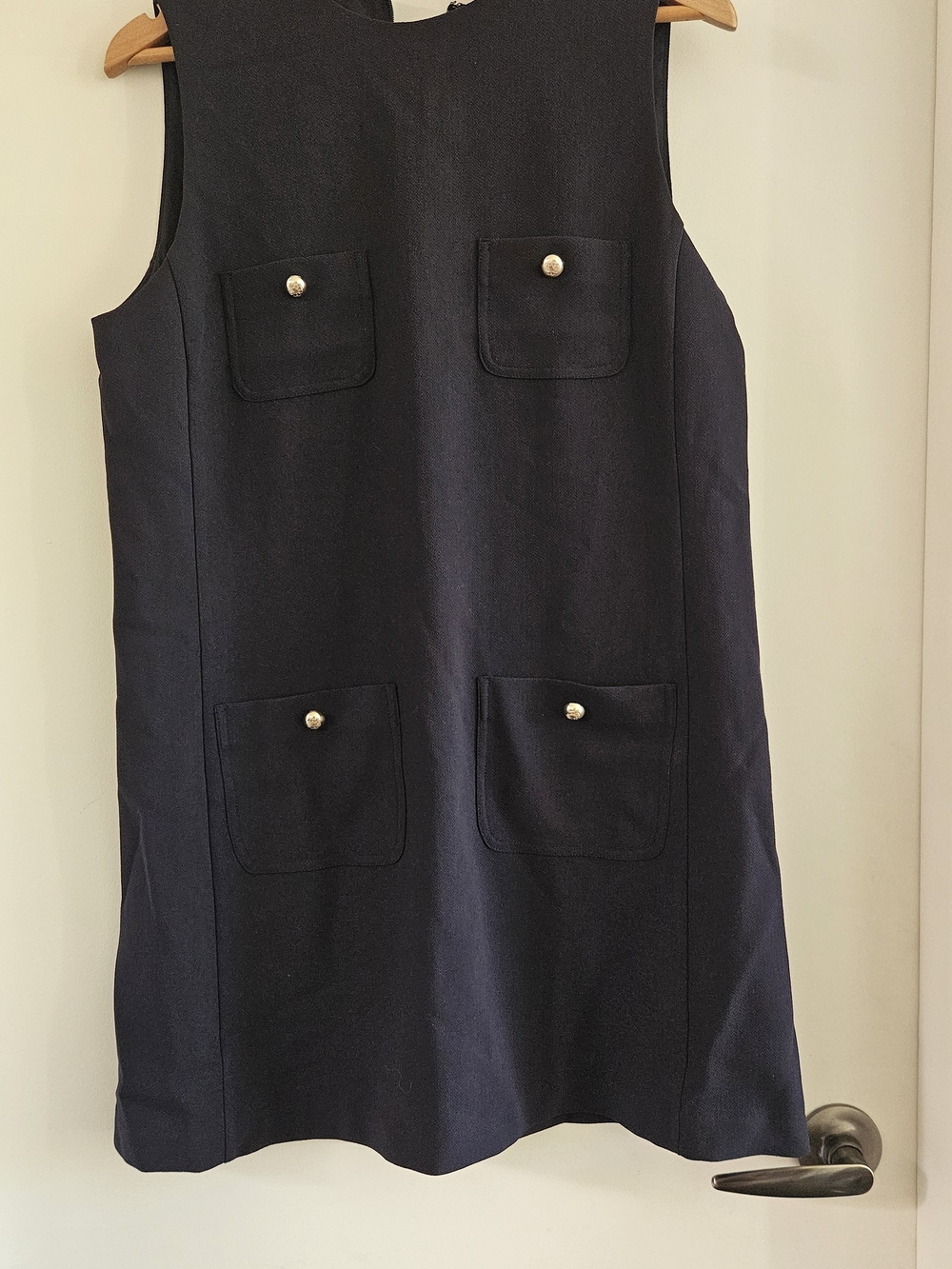 Classic Navy Pocket Shift Dress